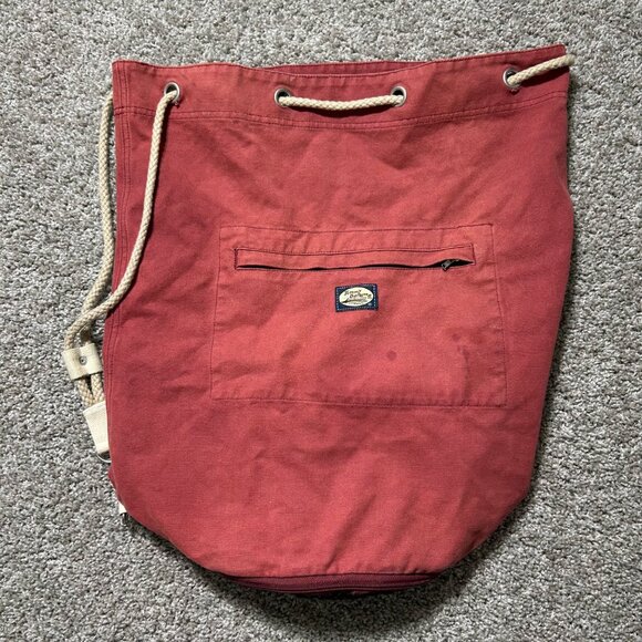 Tommy Bahama Billfish Cowboy Red Cotton Rope-Handle Drawstring Bag - Picture 4 of 11